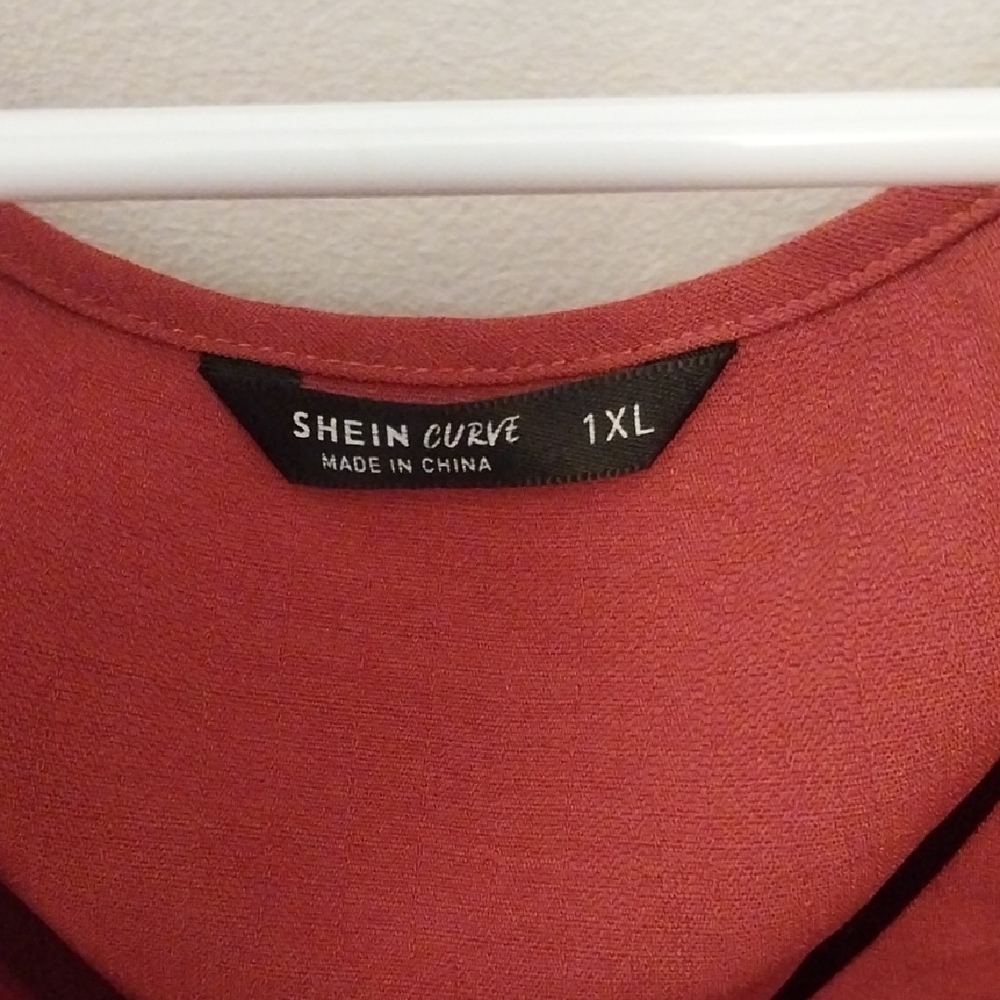 SHEIN Red Ruffled Buttoned Midi Sundress - Picture 2 of 4